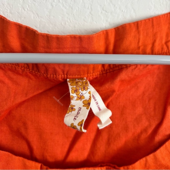 Anthropologie Maeve Terasina Orange Dress | size 12 - Picture 7 of 9